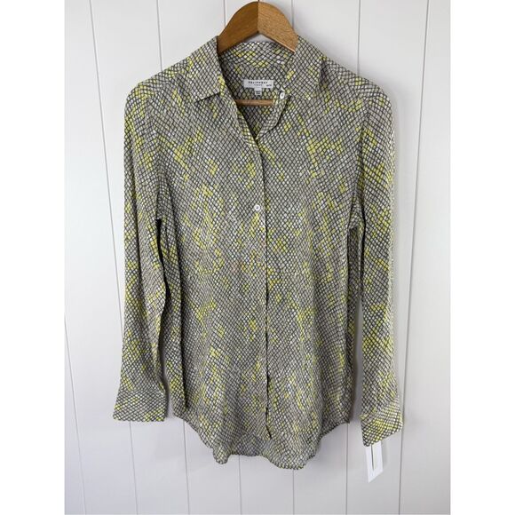Equipment Femme Essential Silverlin Multi Snakeprint Geo Button-Down Top XS - Picture 4 of 12